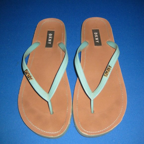Dkny Shoes Dkny Women 65 7 75 8 Madi Faux Leather Turquoise Thong